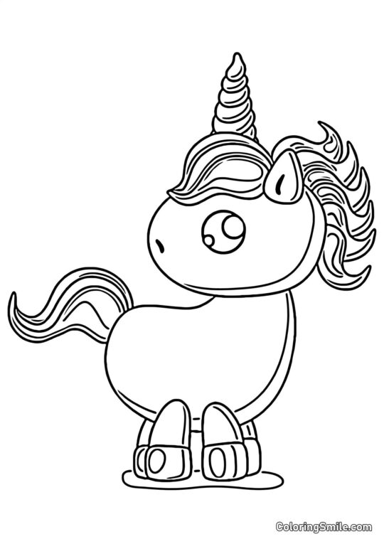 Bebé unicornio - Página para Colorear