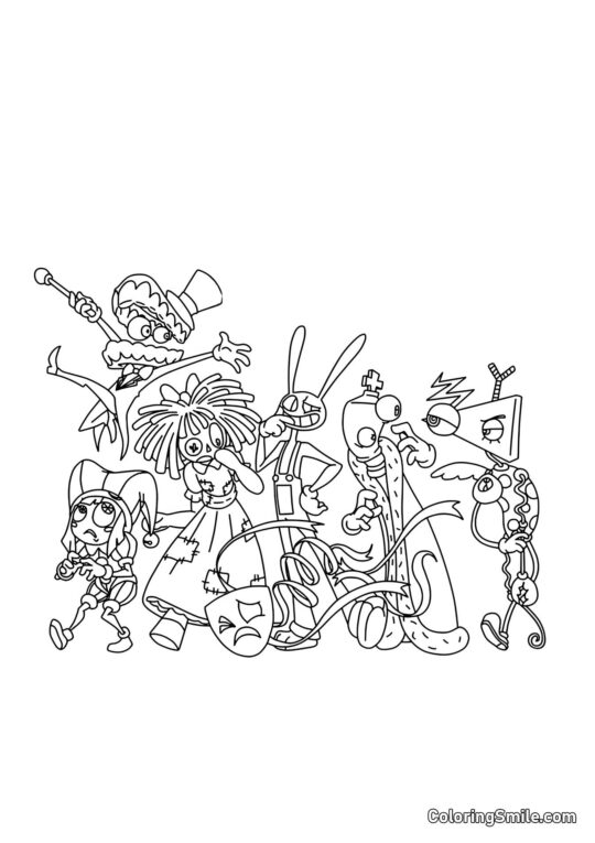 Asombroso Círculo Digital - Página para Colorear