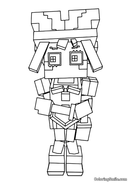 Pomni en Estilo Maynkraft - Página para Colorear