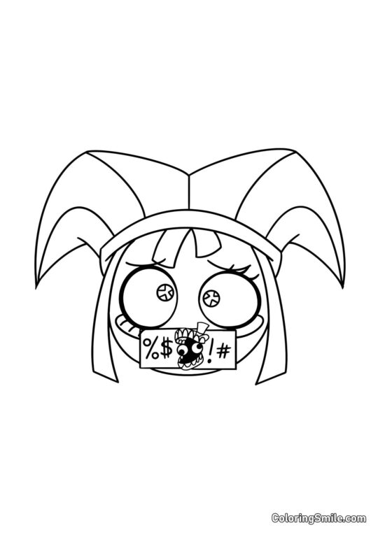 Pomni Se Queja - Página para Colorear