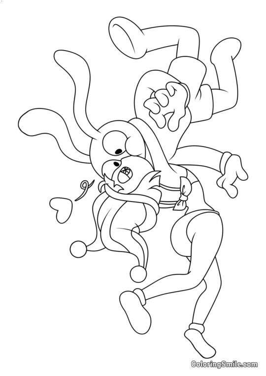 Pomni Celebra a Jacks - Página para Colorear