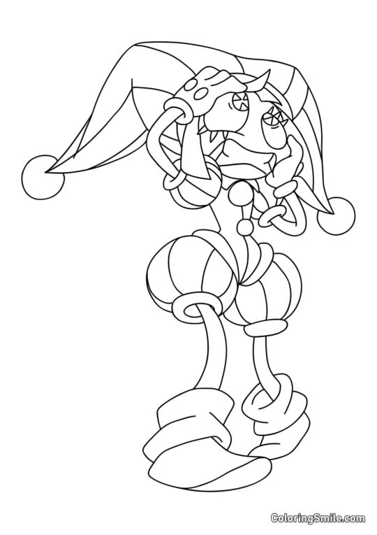 Pomni Napugannaya - Página para Colorear