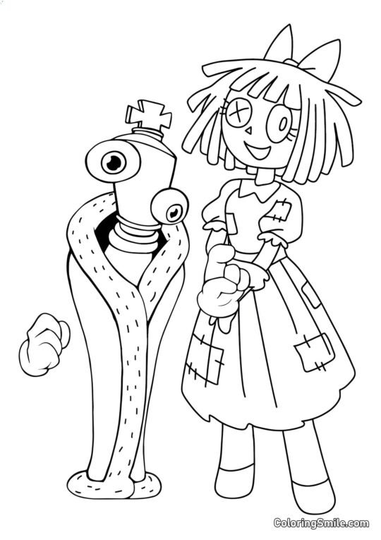 Coral y Ragata - Página para Colorear