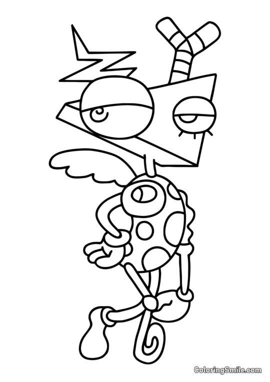 Zubl del Círculo Digital - Página para Colorear