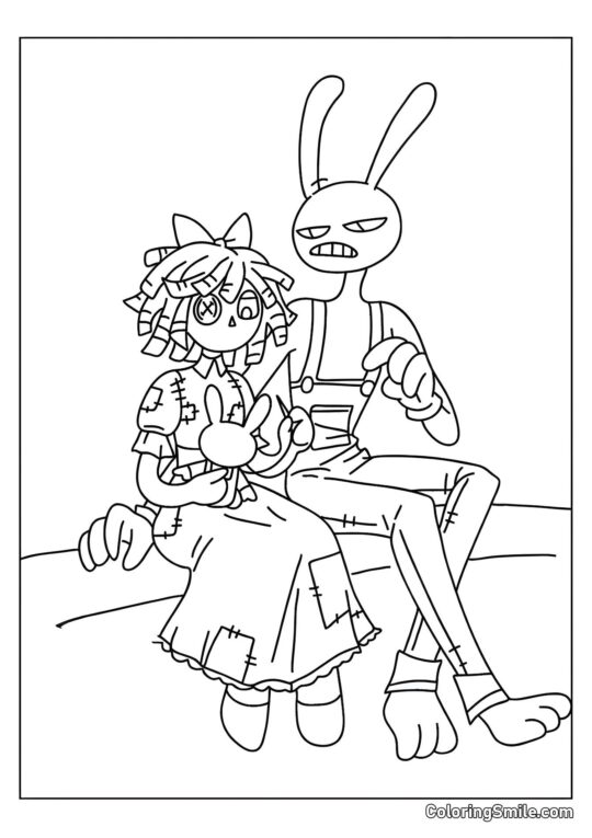 Jacks Se Sienta Cerca de Ragata - Página para Colorear