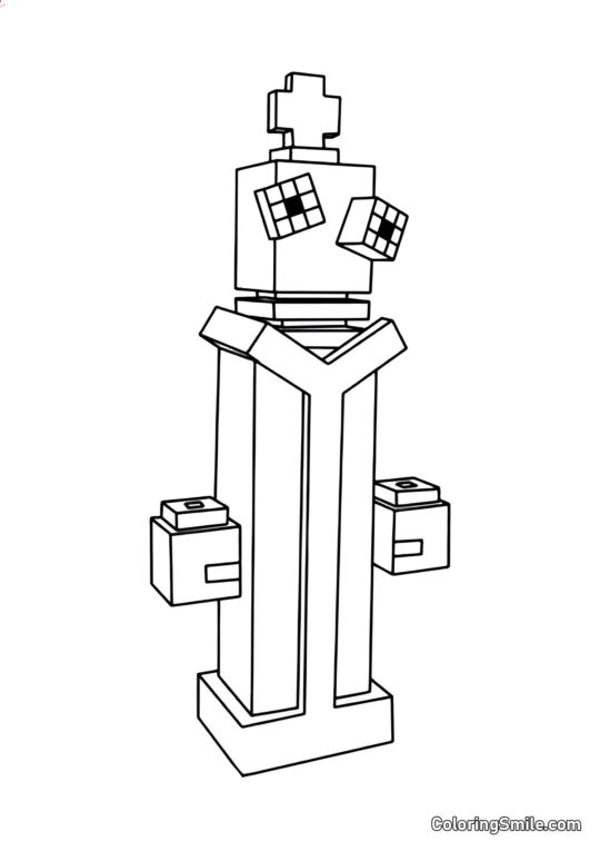 Coral en Estilo Maynkraft - Página para Colorear