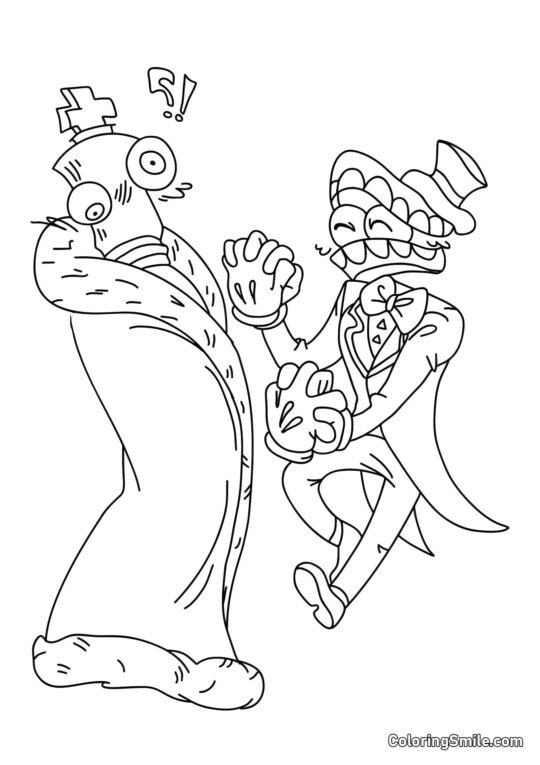 Coral y Keyn Bailan - Página para Colorear