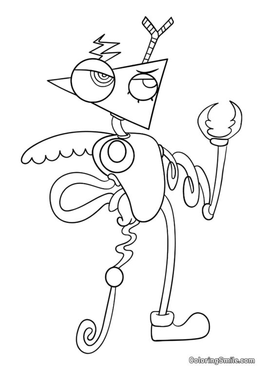 Zubl del Asombroso Círculo Digital - Página para Colorear