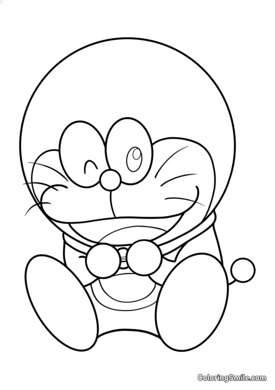 Doraemon Kawaii - Página para Colorear