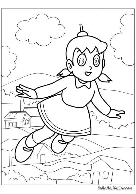 Shizuka Minamoto - Página para Colorear