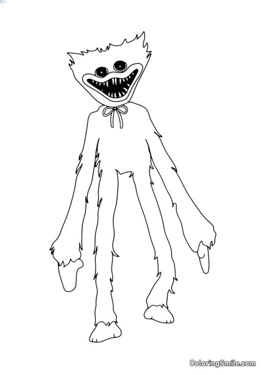 Monstruo encantador Huggy Wuggy Monstruo encantador Huggy Wuggy - Página para Colorear