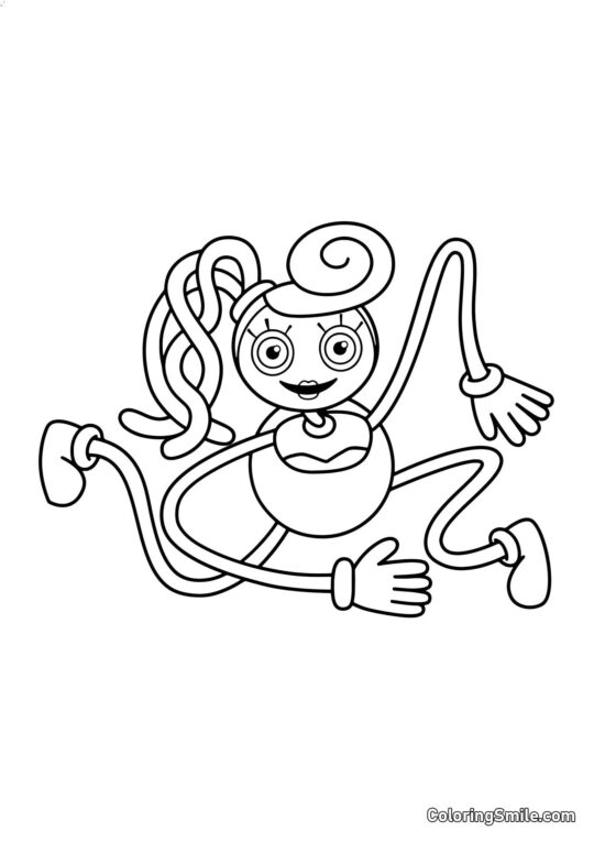 Mamá Piernas Largas Mamá Piernas Largas - Página para Colorear