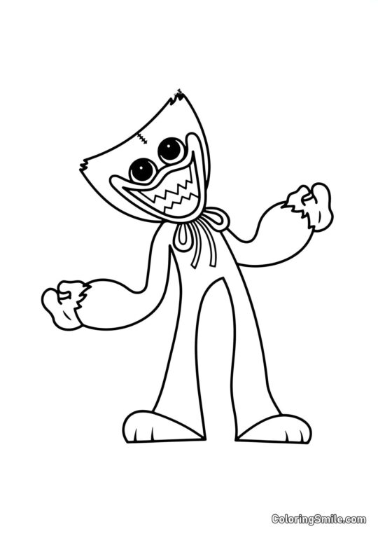 Huggy Wuggy monstruo gigante azul Huggy Wuggy monstruo gigante azul - Página para Colorear