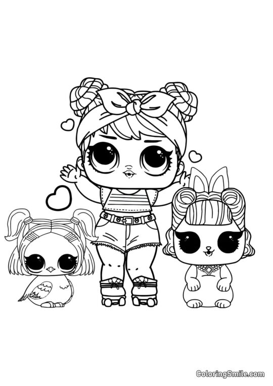 LOL muñecas mascota LOL muñecas mascota - Página para Colorear