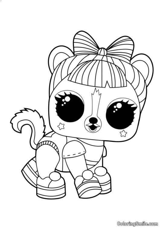 LOL mascotas Skunss Ra-ra LOL mascotas Skunss Ra-ra - Página para Colorear