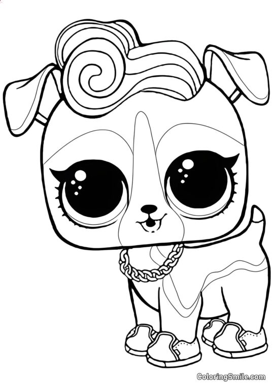 LOL cachorro mascota DJ K9 LOL cachorro mascota DJ K9 - Página para Colorear