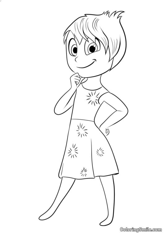 Alegría enérgica de Intensamente 2 - Página para Colorear