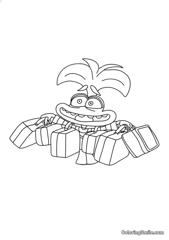 Ansiedad con maletas - Página para Colorear