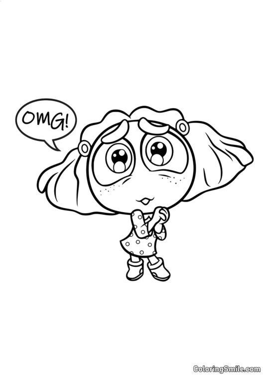 Envidia con ojos grandes - Página para Colorear