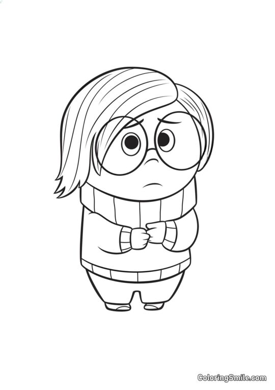 Tristeza - Página para Colorear