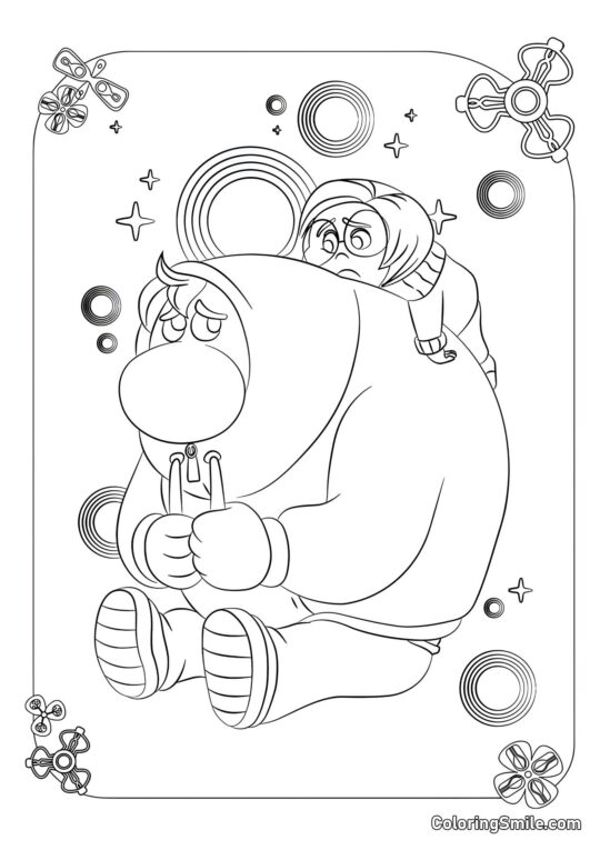 Vergüenza y tristeza de Intensamente 2 - Página para Colorear