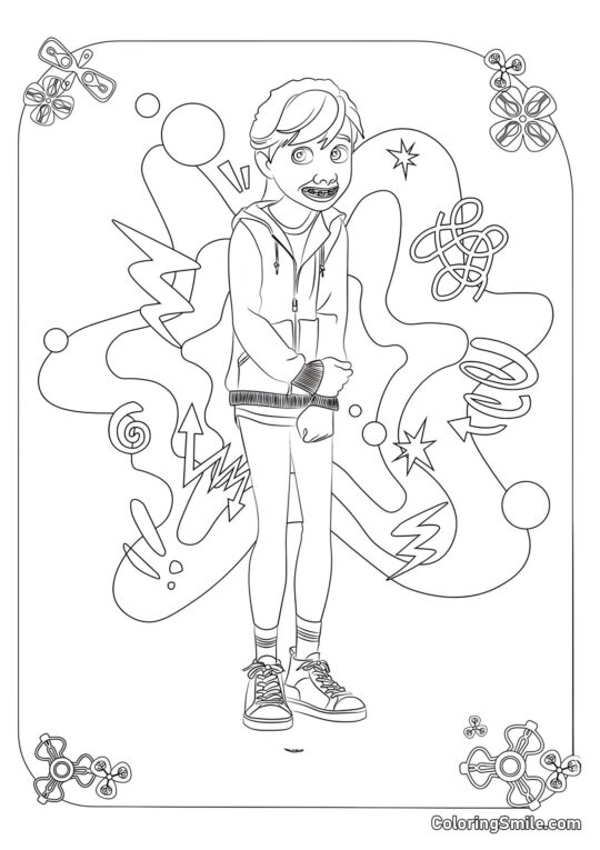 Riley Andersen en pleno crecimiento - Página para Colorear