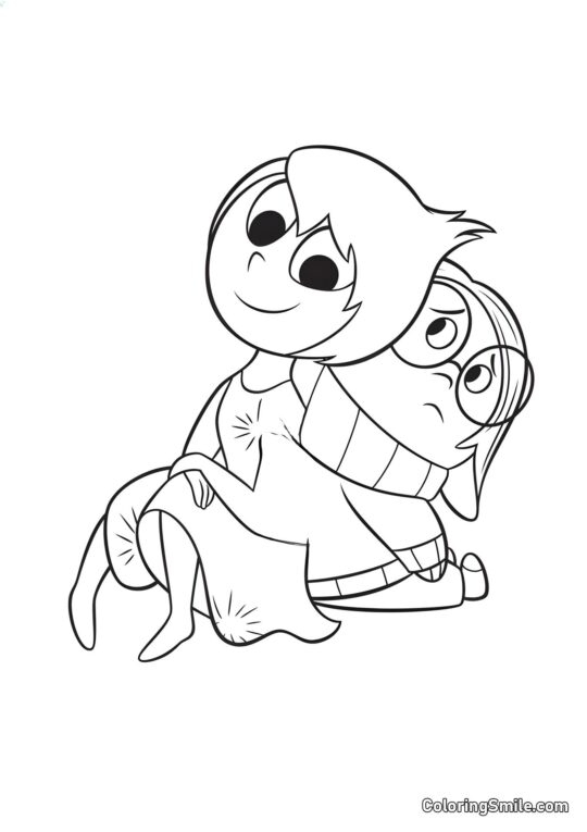 Alegría y tristeza - Página para Colorear