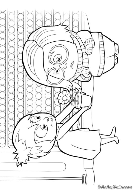 Emociones de alegría y tristeza - Página para Colorear