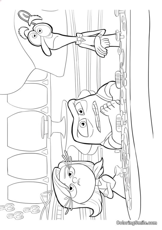 Emociones de ira, desagrado y miedo - Página para Colorear