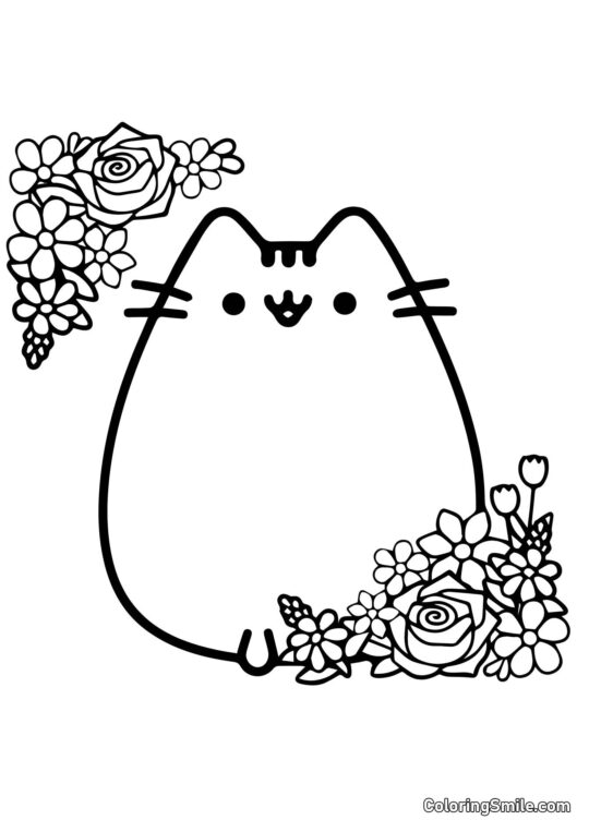 Pusheen el Gato - Página para Colorear