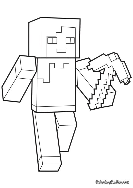 Alex con Pico - Página para Colorear