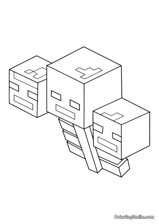 Wither de Minecraft - Página para Colorear