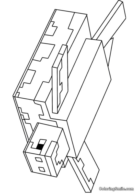 Tortuga de Minecraft - Página para Colorear