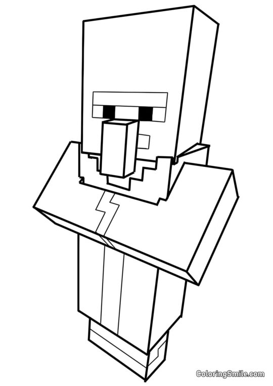 Habitante de la Aldea - Página para Colorear