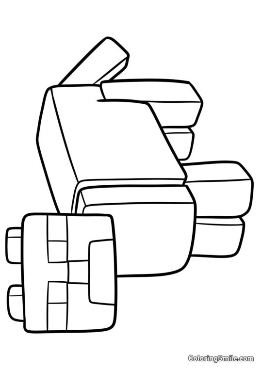 Ocelote de Minecraft - Página para Colorear