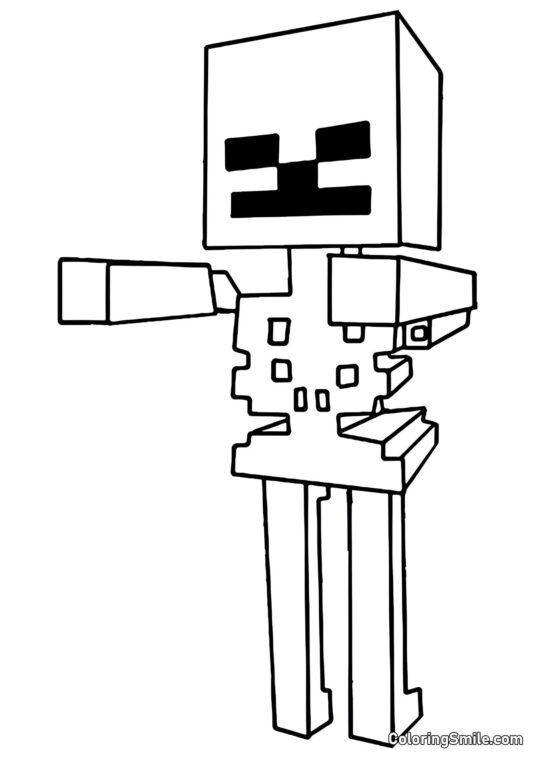Esqueleto de Minecraft - Página para Colorear