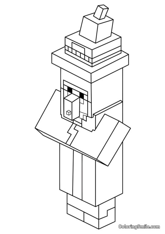 Bruja de Minecraft - Página para Colorear