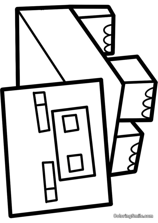 Cerdo de Minecraft - Página para Colorear