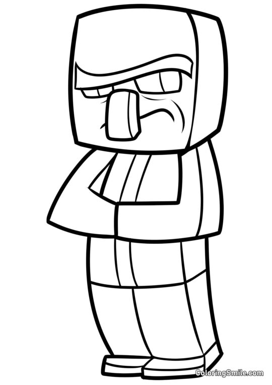 Habitante de la Aldea - Página para Colorear