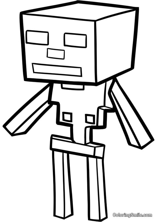Esqueleto de Minecraft - Página para Colorear