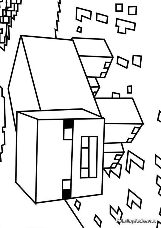 Cerdo de Minecraft - Página para Colorear