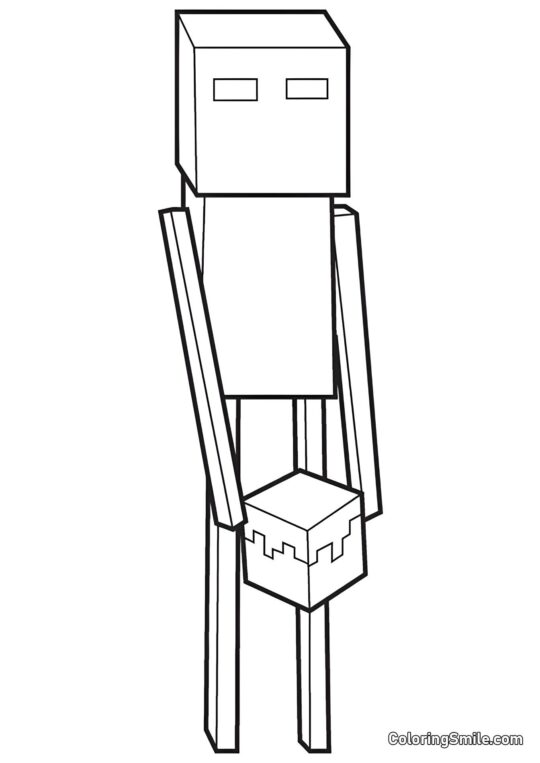 Enderman - Página para Colorear