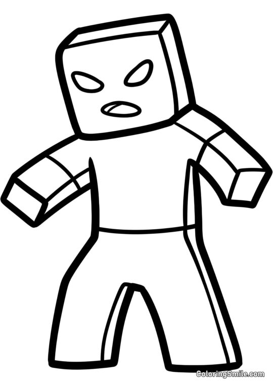 Zombie Malvado - Página para Colorear