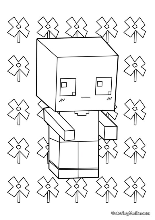 Steve Kawaii - Página para Colorear