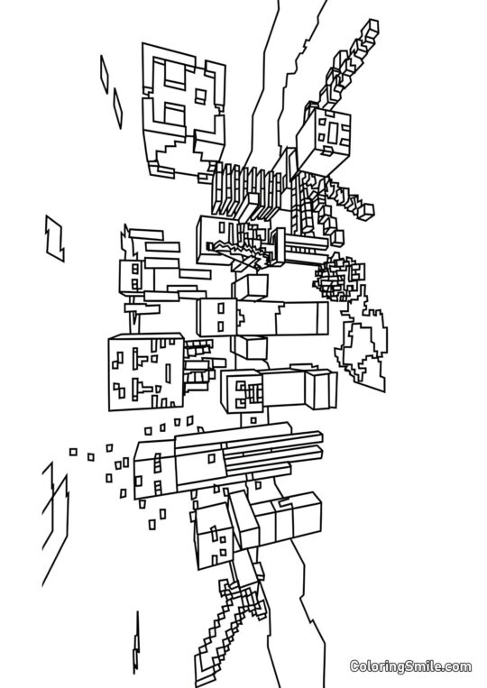 Criaturas de Minecraft - Página para Colorear