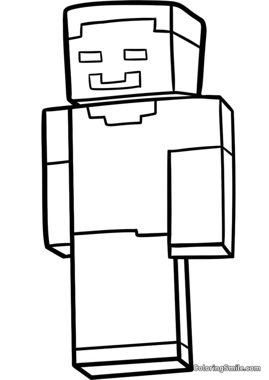 Herobrine - Página para Colorear