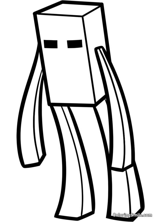 Enderman - Página para Colorear