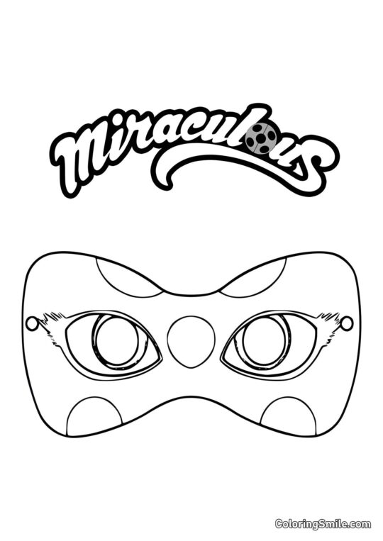 Máscara de Mariquita - Página para Colorear