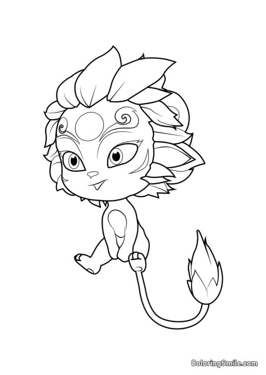 Mei Shi el León Guardián - Página para Colorear