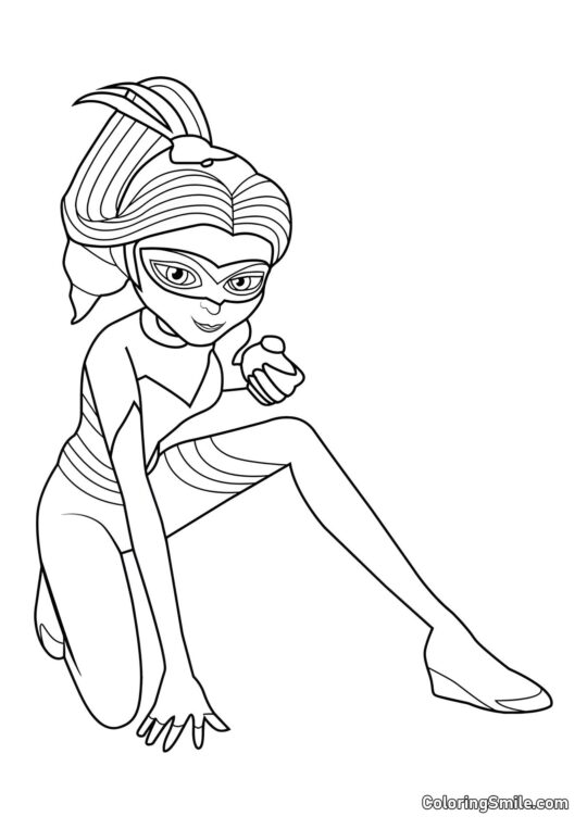 Chloé como Reina Abeja - Página para Colorear